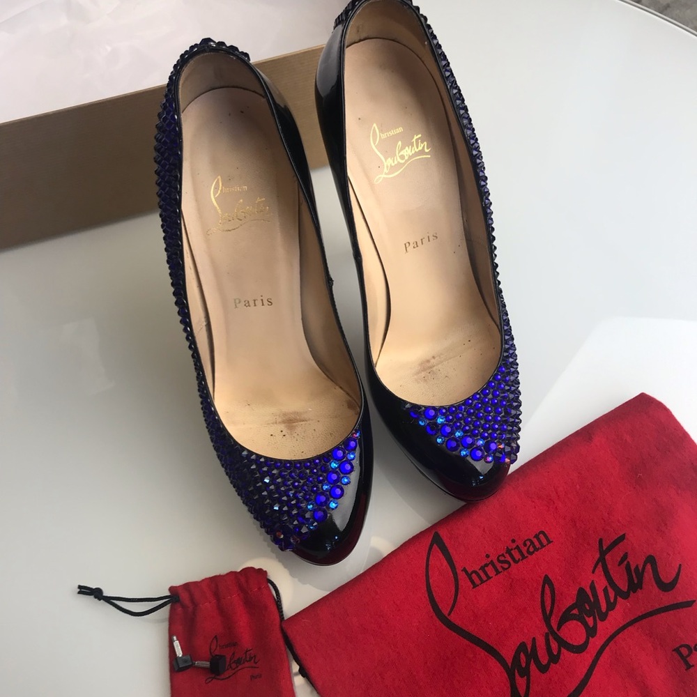 ❌SOLD❌CHRISTIAN LOUBOUTIN Swarovski custom Bianca - Picture 2 of 8